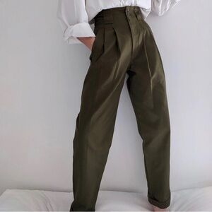 NA NIN Studio Townes Trouser 90’s Inspired Minimalist Olive Twill S Classic
